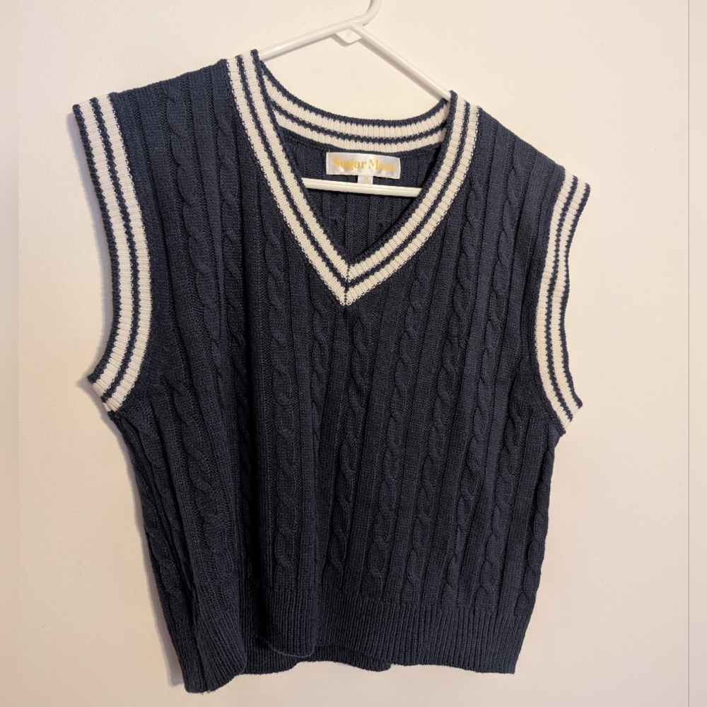 Dolls Kill Blue Sweater Vest